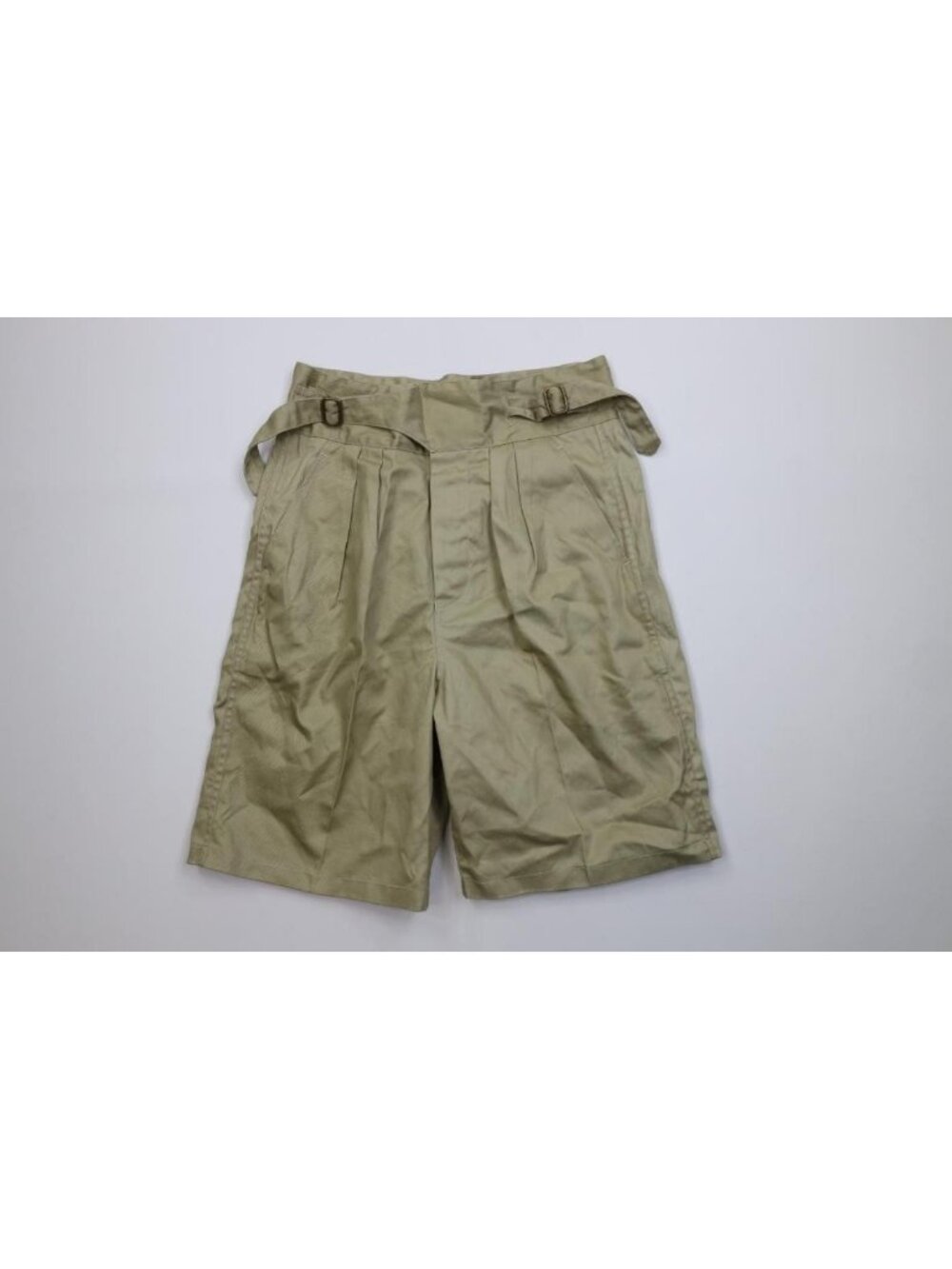 Deadstock Vtg British Military Mens Medium Bermuda Gurkha Shorts Green Cotton